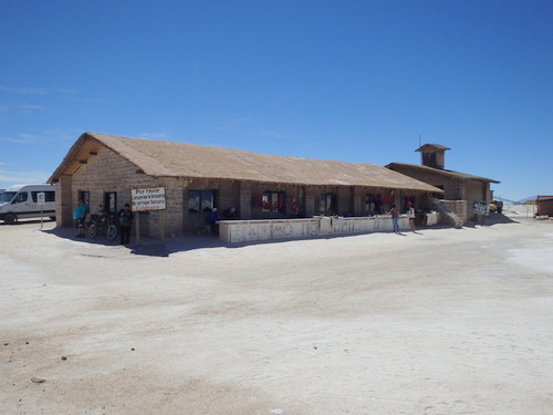 The Building is made of salt (except for the roof).